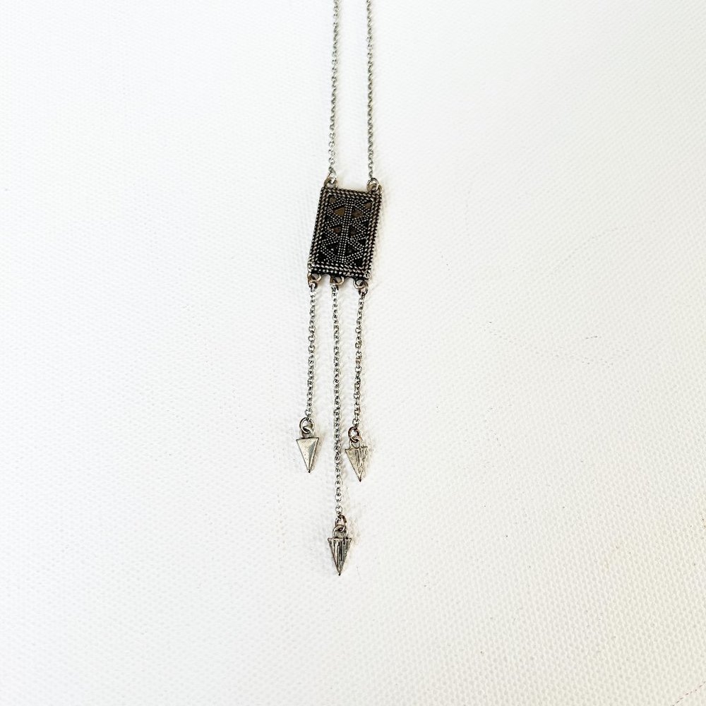 Rectangular Pendant Chain Necklace